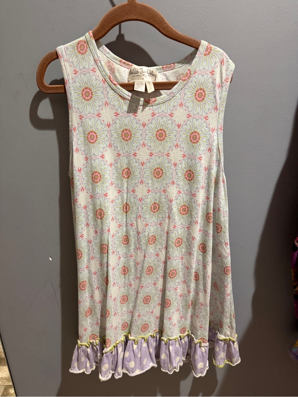 Matilda Jane Floral Ruffle Hem Tunic - Mint & Lavender